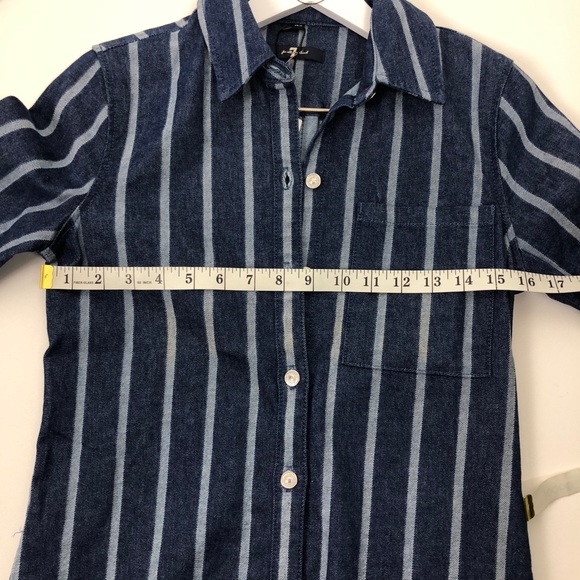 NWT 7 for all mankind strip denim dress - Picture 5 of 8